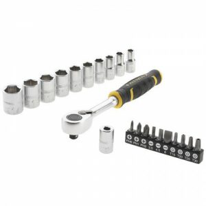 STANLEY RAKTŲ RINKINYS 21 vnt. 1/2" GALVUTĖS + ANTGALIAI