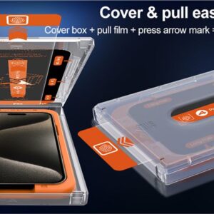 Mobile Origin Screen Guard Privacy ekrano apsauga su privatumo filtru, su Easy Aplikatoriumi, 2 pack - Apple iPhone 15 Pro Max - Image 7