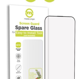 Mobile Origin Screen Guard papildomas apsauginis stiklas aplikatoriui (aplikatoriaus komplekte nėra) pilnai dengiantis - Apple iPhone 16