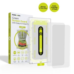 Mobile Origin Screen Guard su Easy Aplikatoriumi, tinka naudojimui su dėkliuku, 2 pack - Apple iPhone 17 Pro Max