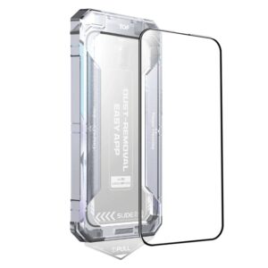 Mobile Origin geltonos spalvos Screen Guard Apple iPhone 15 Pro su Easy Aplikatoriumi - Image 2