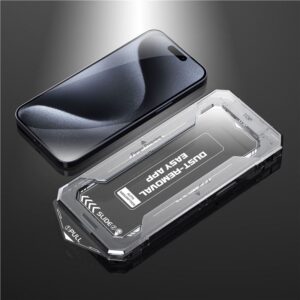 Mobile Origin geltonos spalvos Screen Guard Apple iPhone 15 Pro Max su Easy Aplikatoriumi - Image 12