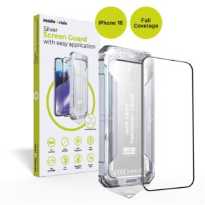 Mobile Origin geltonos spalvos Screen Guard su Easy Aplikatoriumi, Apple iPhone 16
