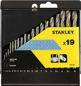 STANLEY GRAŽTŲ RINKINYS METALUI 19 vnt. 1-10 mm