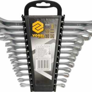 VOREL PLOKŠČIAS-ŽIEDINIS RAKTŲ RINKINYS 12vnt (6-22) SATINAS