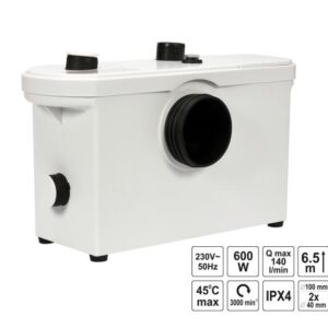FALA WC siurblys 600W su smulkintuvu - Image 1