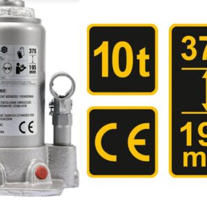 VOREL HIDRAULINIS BUTELINIS KELTUVAS 10T 195-375mm