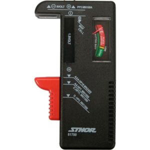 STHOR BATERIJŲ TESTERIS 1,5V IR 9V