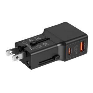 Mobile Origin Travel adapter 25W, EU/US/UK/AU, juodos spalvos - Image 16