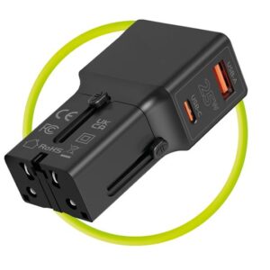 Mobile Origin Travel adapter 25W, EU/US/UK/AU, baltos spalvos - Image 13