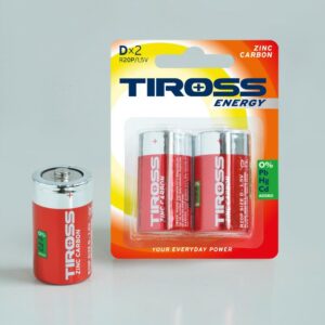 TIROSS BATERIJA R20 2vnt.