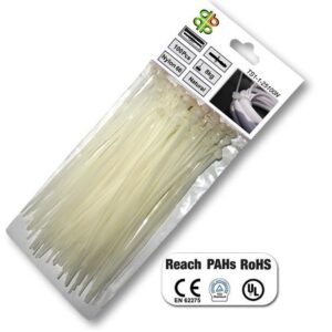 BRADAS PLASTIKINIS KABELIŲ SURIŠIKLIS BALTAS 3,6x150/100vnt