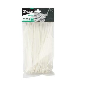 BRADAS PLASTIKINIS KABELIŲ SURIŠIKLIS BALTAS 3,6x300/100vnt