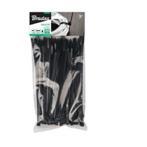 BRADAS PLASTIKINIS KABELIŲ SURIŠIKLIS JUODAS 8,8x400/100vnt