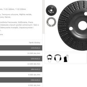 Tarpol T-12 kampinis diskas medienai 125mm