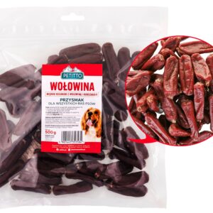 PETITTO Soft beef sausages - skanėstas šuniui - 500g - Image 2
