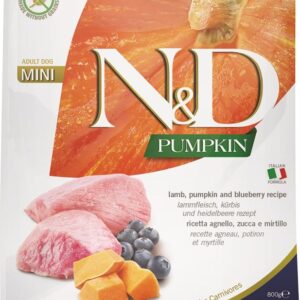 FARMINA N&D Pumpkin Dog Lamb & Blueberry Adult Mini - sausas maistas šunims - 800 g