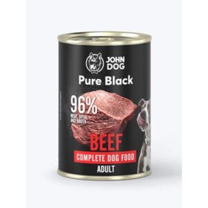 JOHN DOG Pure Black Jautiena - drėgnas ėdalas šunims - 400g