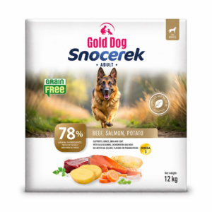 Gold Dog Snocerek GRAIN FREE jautiena ir lašiša, bulvė - sausas maistas šunims - 12kg