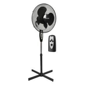 VOLTENO GRINDINIS VENTILIATORIUS JUODAS + NUOTOLINIO VALDYMO PULTAS 40cm KRYŽMINIS PAGRINDAS