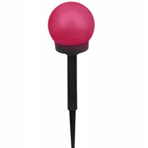 VOLTENO SAULĖS ENERGIJOS ŠVIESTUVAS PLASTIKINIS RUTULYS 10cm RAUDONAS