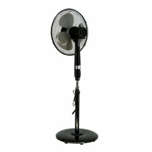 VOLTENO GRINDINIS VENTILIATORIUS JUODAS + NUOTOLINIO VALDYMO PULTAS 40cm APVALUS PAGRINDAS