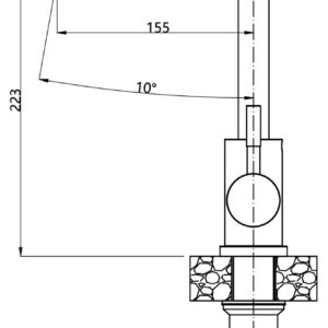 Virtuvinis maišytuvas Quadron Kate 3623500_BL, juoda - Image 2