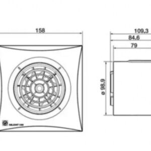 Vonios kambario ventiliatorius Soler ampPalau SILENT 100 CHZ, su laikmačiu, 5210402300 - Image 2