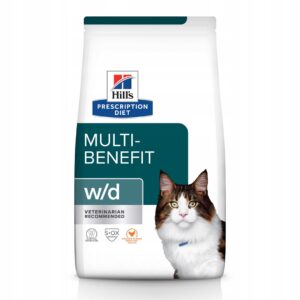 HILL'S PRESCRIPTION DIET Multi-Benefit Feline w/d Sausas kačių maistas Viščiukas 3 kg