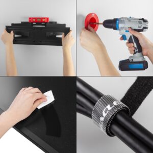 Maclean televizoriaus laikiklis, maks. VESA 600x400, 32-85", 60 kg, horizontalus ir vertikalus kampo reguliavimas, profilis 65-390 mm, juodas, MC-789