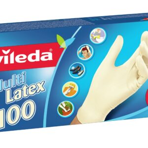 Vileda Multi Latex 100 Vienkartinės pirštinės Rusvai gelsvas Lateksas 100 vnt