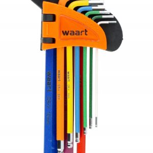 WAART ŠEŠIAKAMPIS RAKTAS /1,5-10mm/ ILGAS /9vnt. SU RUTULINE GALVUTE