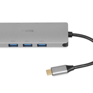 iBox IUH3RJ4K sąsajos šakotuvas C tipo USB 5000 Mbit/ai Sidabras - Image 3