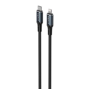 Havit CB6311 - 1 m ilgio kabelis iš C tipo USB į Lightning (baltas) - Image 2