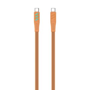 Havit CB6254 - Įkrovimo kabelis iš C tipo USB į C tipo USB, 1 m (oranžinis)