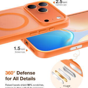 Torras Guardian Magnetic, energy oranžinės spalvos - Apple iPhone 17 Pro - Image 6