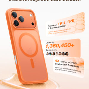 Torras Guardian Magnetic, energy oranžinės spalvos - Apple iPhone 17 Pro Max - Image 4