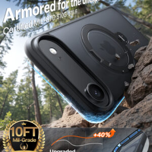 Torras Ostand Q3 Spin, juodos spalvos - Apple iPhone 17 Air - Image 2