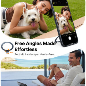 Torras Ostand Q3 Spin, juodos spalvos - Apple iPhone 17 Air - Image 5