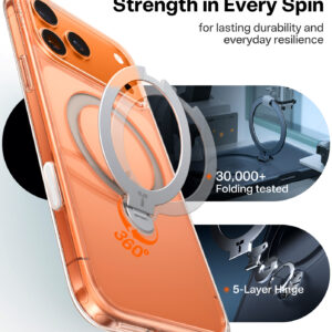 Torras Ostand Q3 Spin, skaidrus - Apple iPhone 17 Pro Max - Image 3