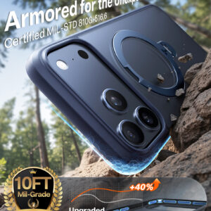 Torras Ostand Q3 Spin, midnight blue - Apple iPhone 17 Pro - Image 2