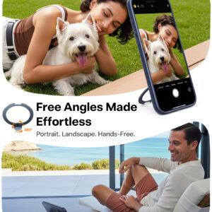 Torras Ostand Q3 Spin, midnight blue - Apple iPhone 17 Pro - Image 5