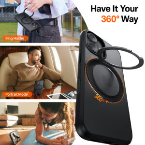 Torras Ostand Pro, juodos spalvos - Apple iPhone 17 - Image 3