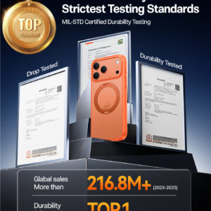 Torras Ostand Pro, energy oranžinės spalvos - Apple iPhone 17 Pro - Image 9