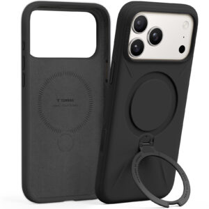 Torras Ostand Q3 Silicone, obsidian juodos spalvos - Apple iPhone 17 Pro - Image 4
