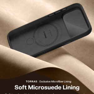 Torras Ostand Q3 Silicone, obsidian juodos spalvos - Apple iPhone 17 Pro - Image 7