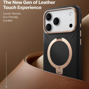 Torras Ostand Q3 Vegskin, obsidian juodos spalvos - Apple iPhone 17 Pro - Image 3