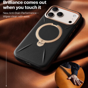 Torras Ostand Q3 Vegskin, obsidian juodos spalvos - Apple iPhone 17 Pro - Image 5