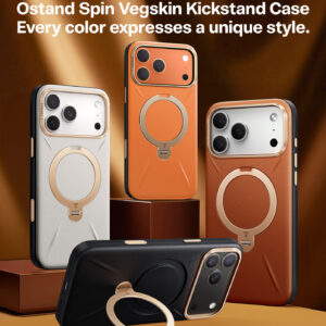 Torras Ostand Q3 Vegskin, obsidian juodos spalvos - Apple iPhone 17 Pro - Image 8