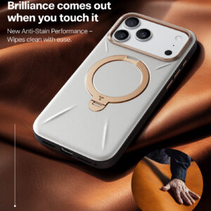 Torras Ostand Q3 Vegskin, pearl gray - Apple iPhone 17 Pro - Image 5